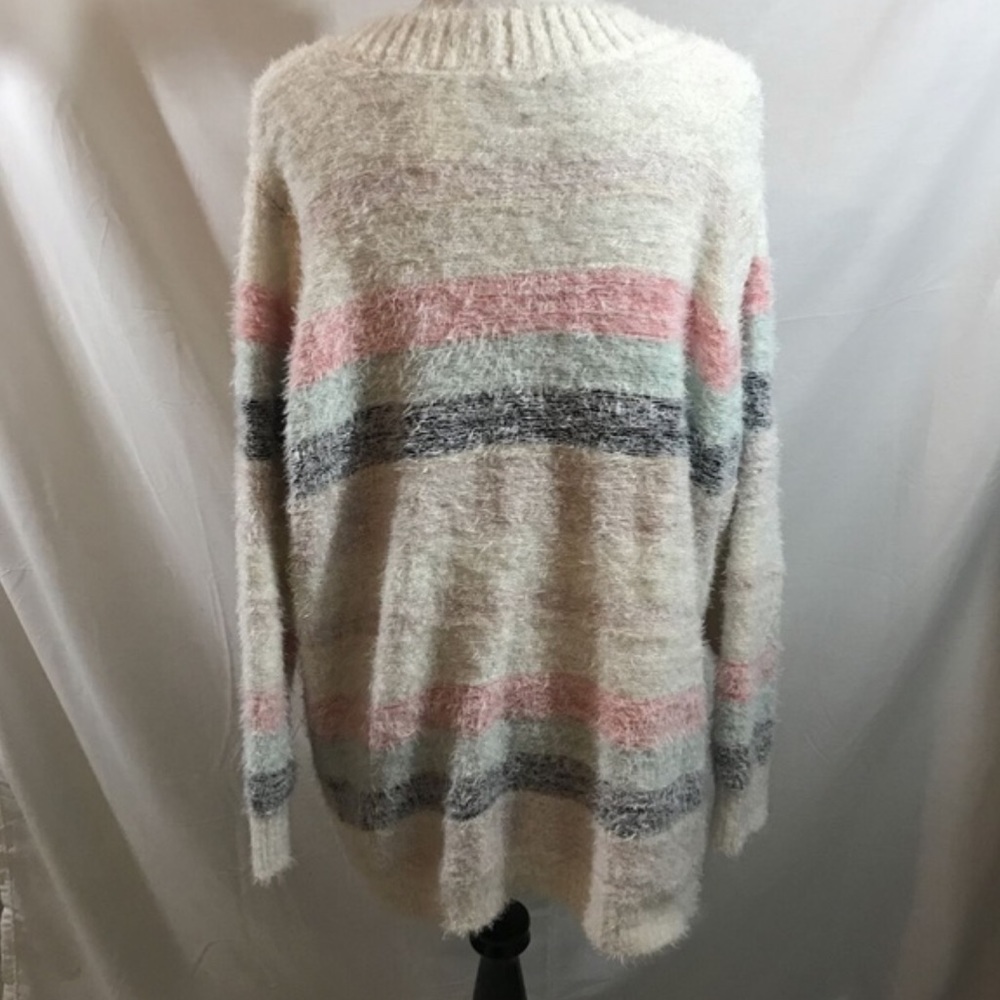 SALE NWOT Cozy Soft Button Front Striped Cardigan Sweater - Picture 5 of 6